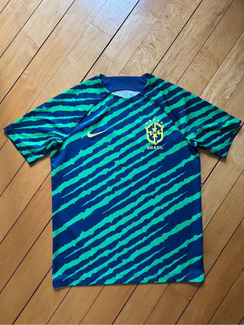Nike Brazil Kids' Soccer Jersey - Navy & Green